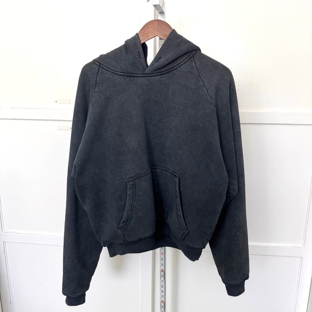 Jooniverse Lab Double Layered Washed Black Hoodie Sz S